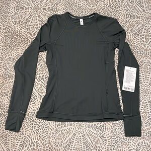 Lululemon It’s Rulu Run Long Sleeve, dark green, size 8